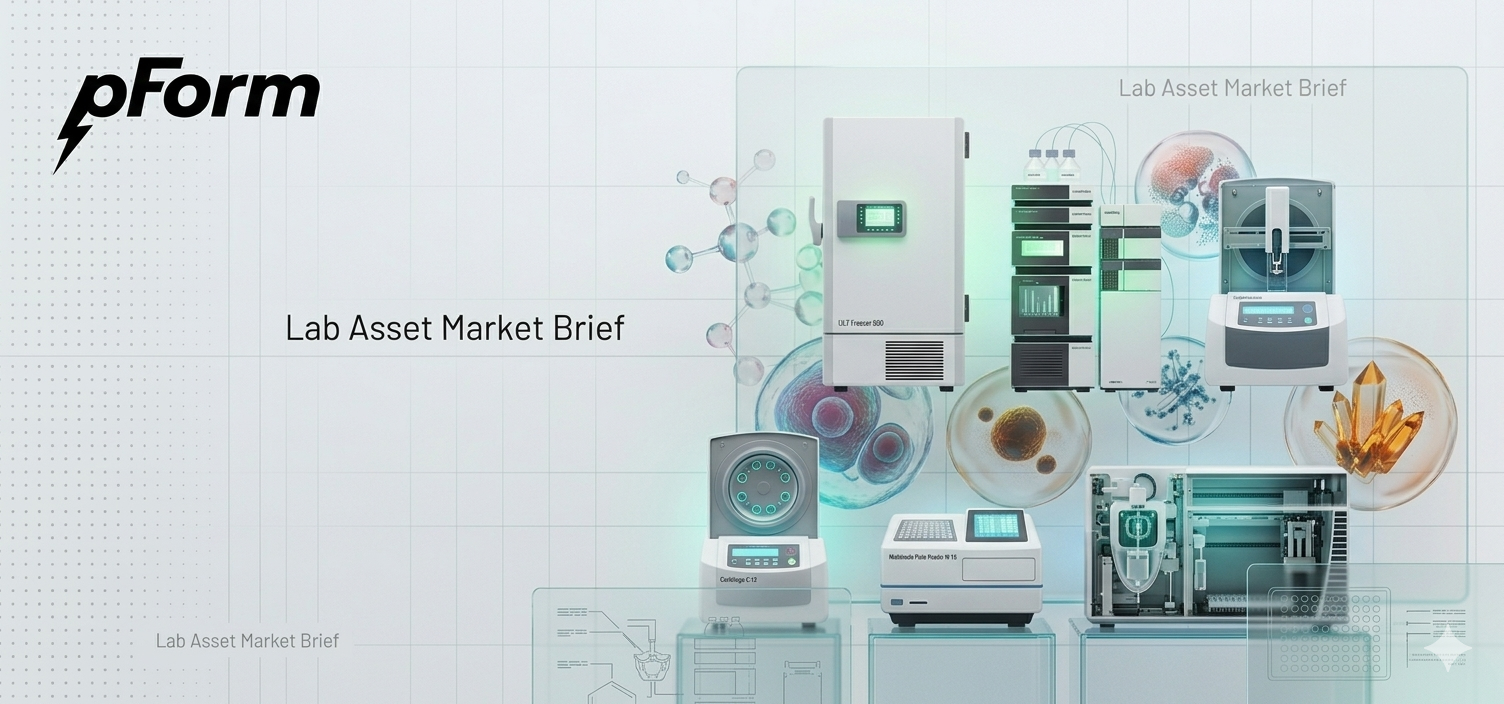 Laboratory equipment and scientific instruments featured in the Lab Asset Market Brief
